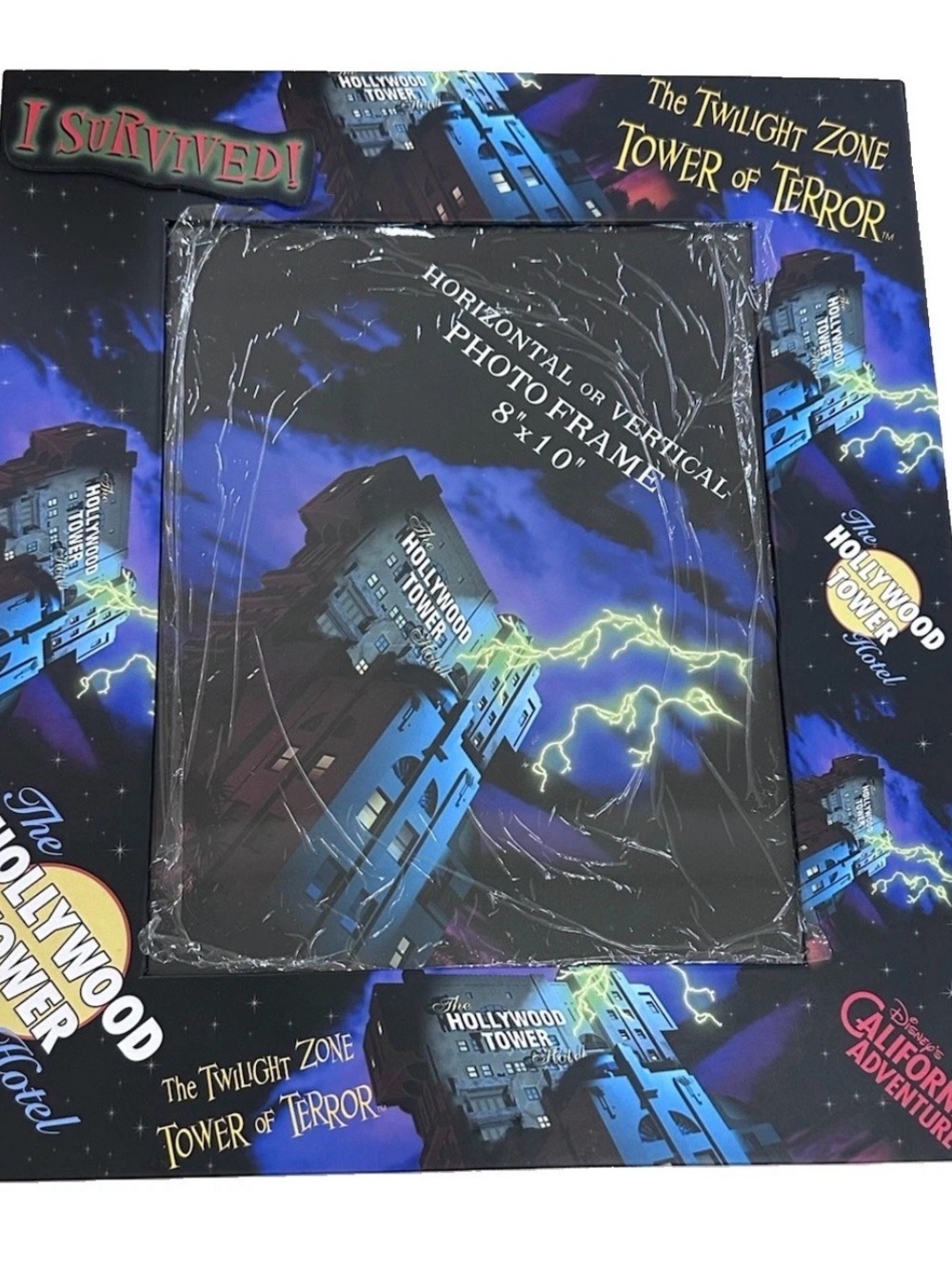 Disneyland Hollywood Tower of Terror Hotel “I Survived” 8x10 Photo Frame